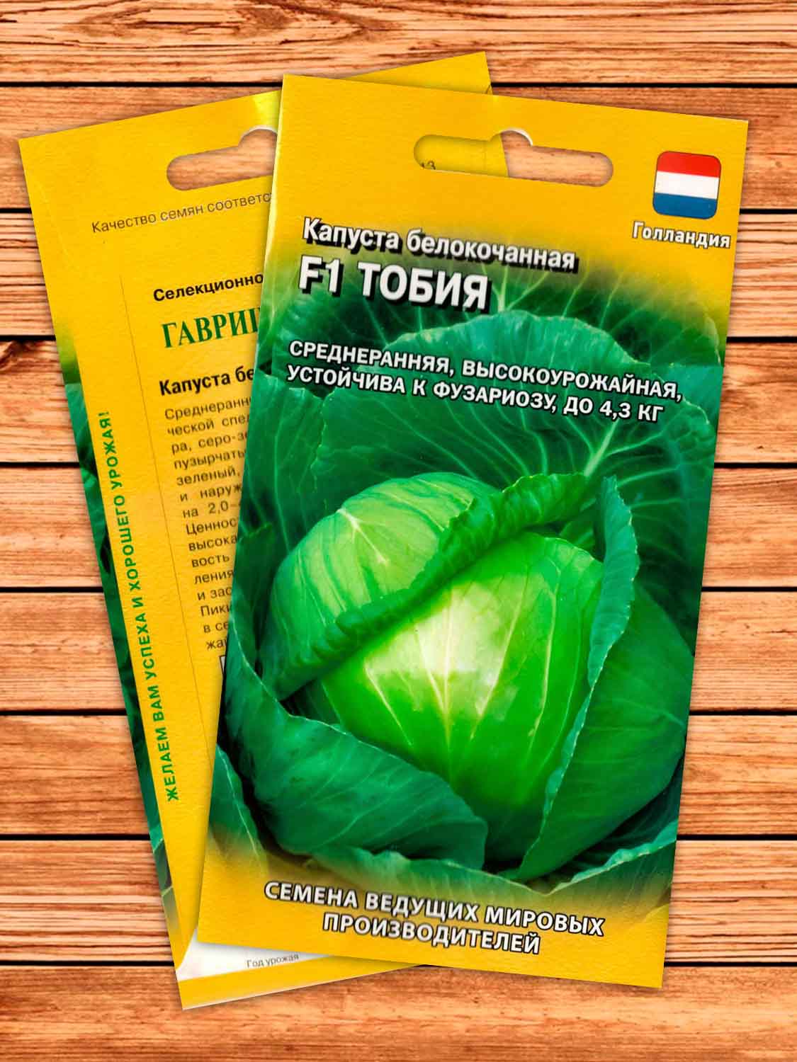 Капуста Тобия F1 10 шт. белокачанная для квашения  (Голландия)