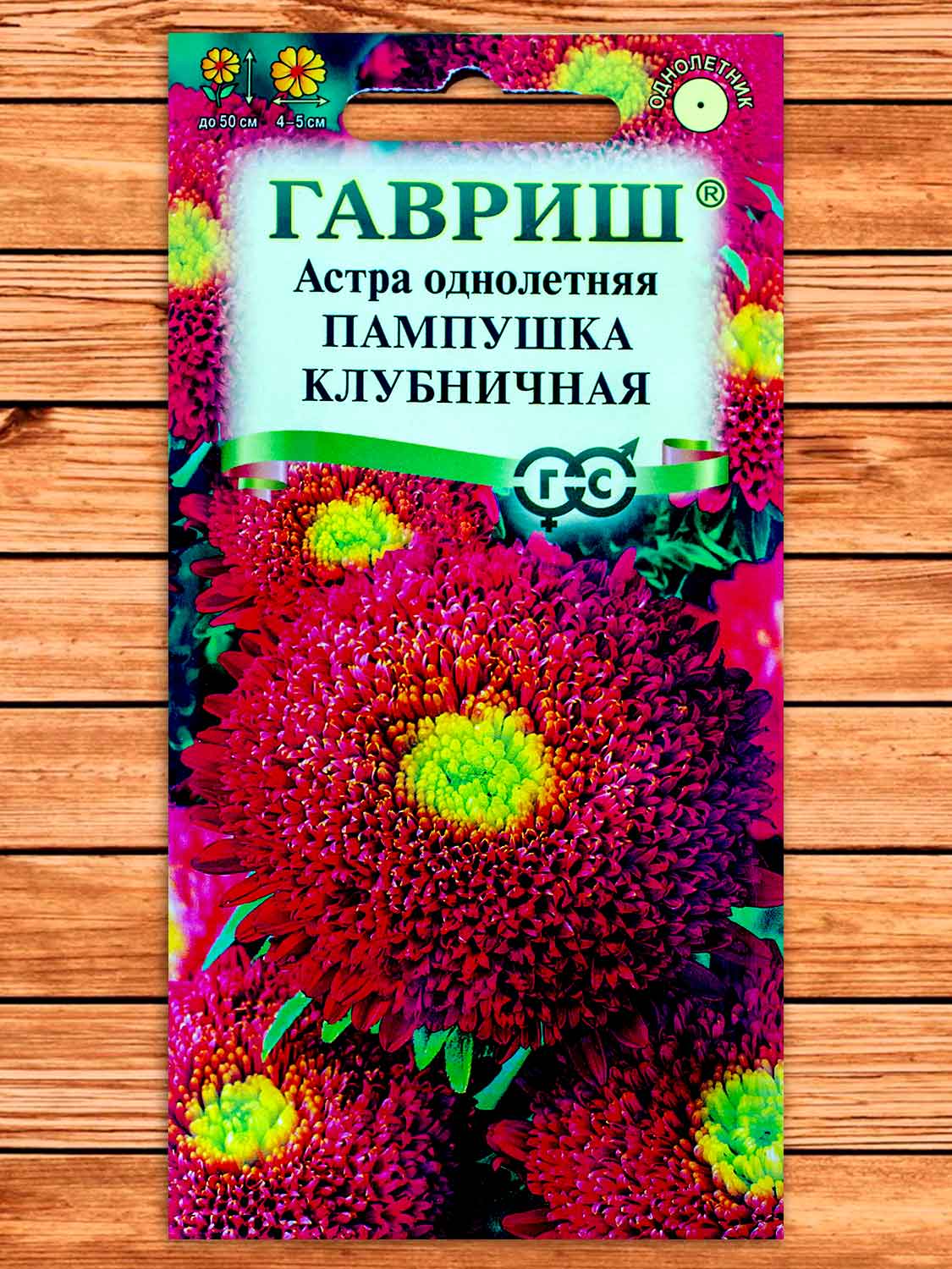 Астра Пампушка Клубничная, помпонная 0,3 гр.