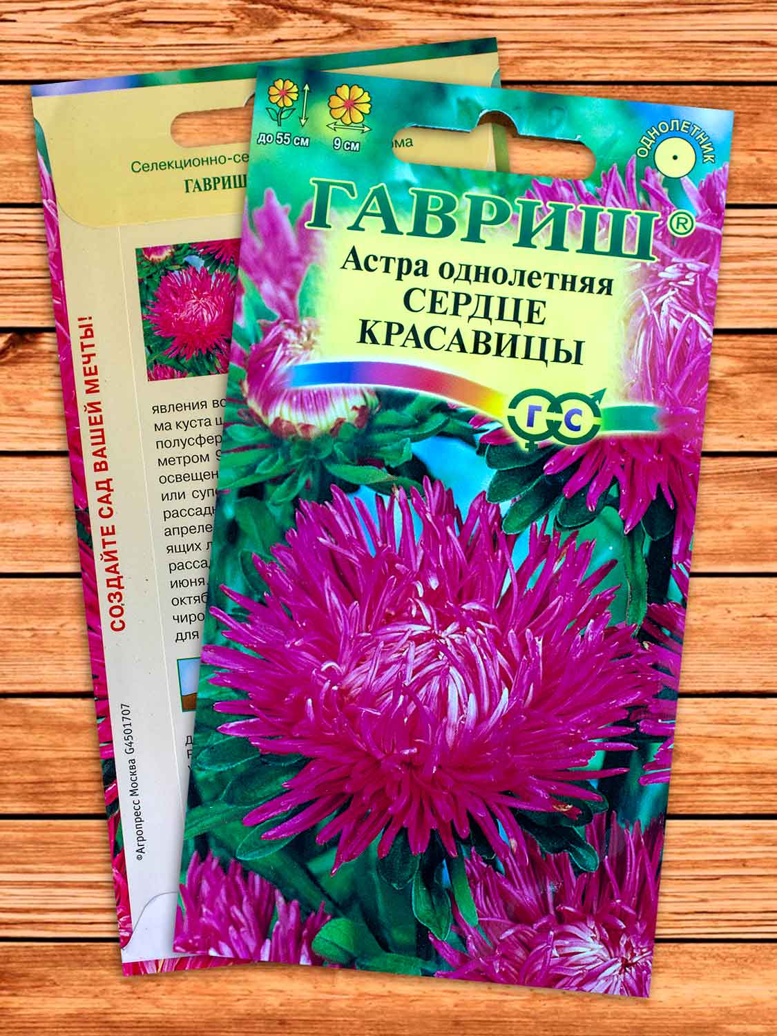 Астра Сердце Красавицы, красно-пурпурная игольчатая  0,3 гр.