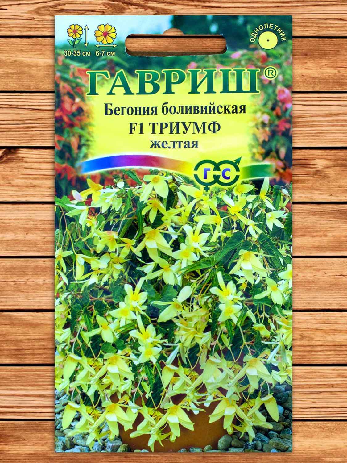 Бегония Триумф желтый F1 Боливийская 5 шт.
