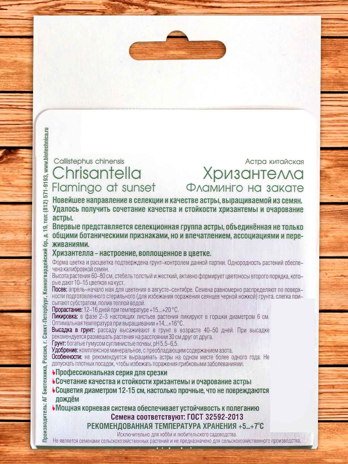 Хризантелла Фламинго на Закате 30 шт.
