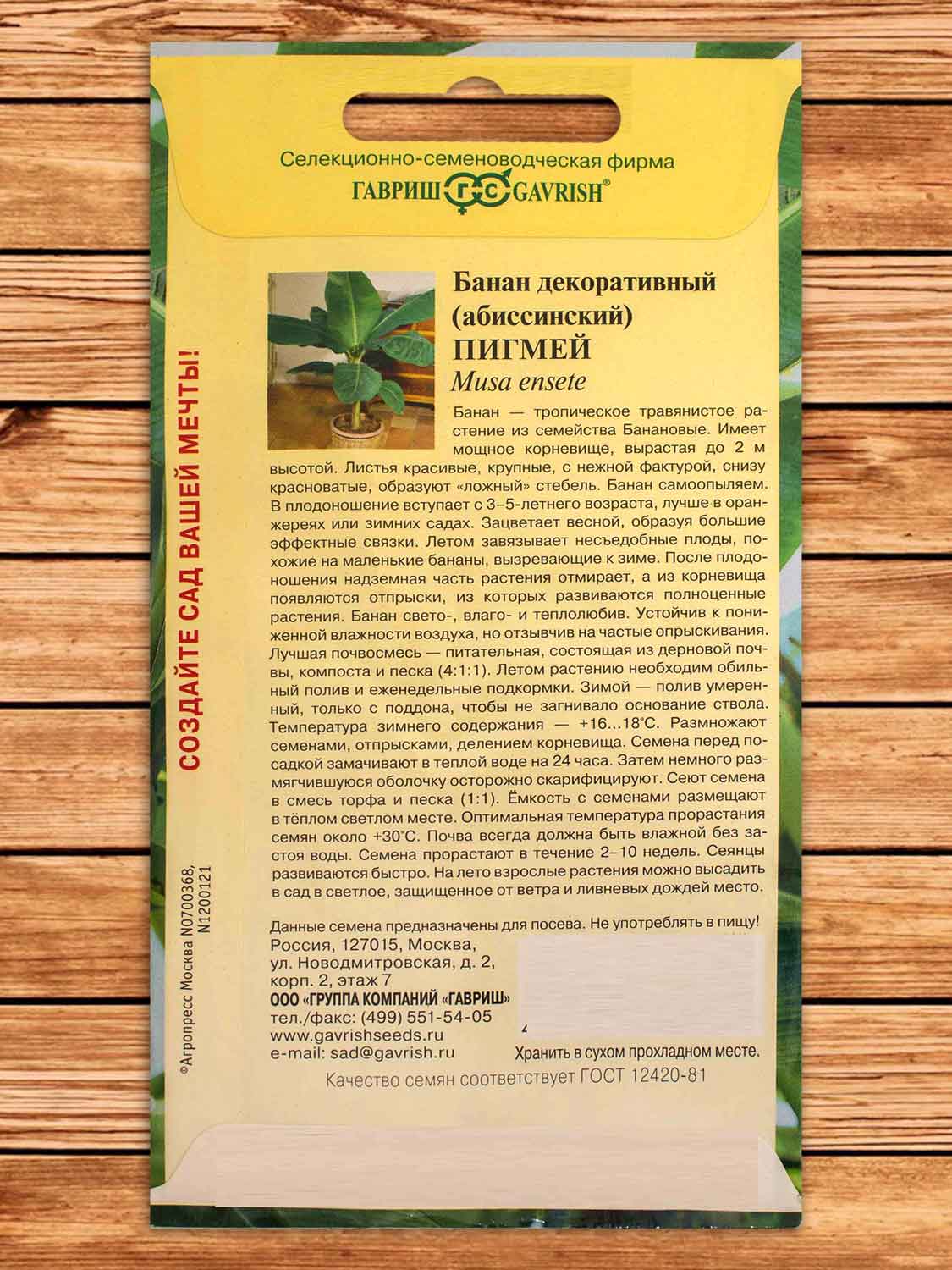 Банан Пигмей декоративный 3 шт.