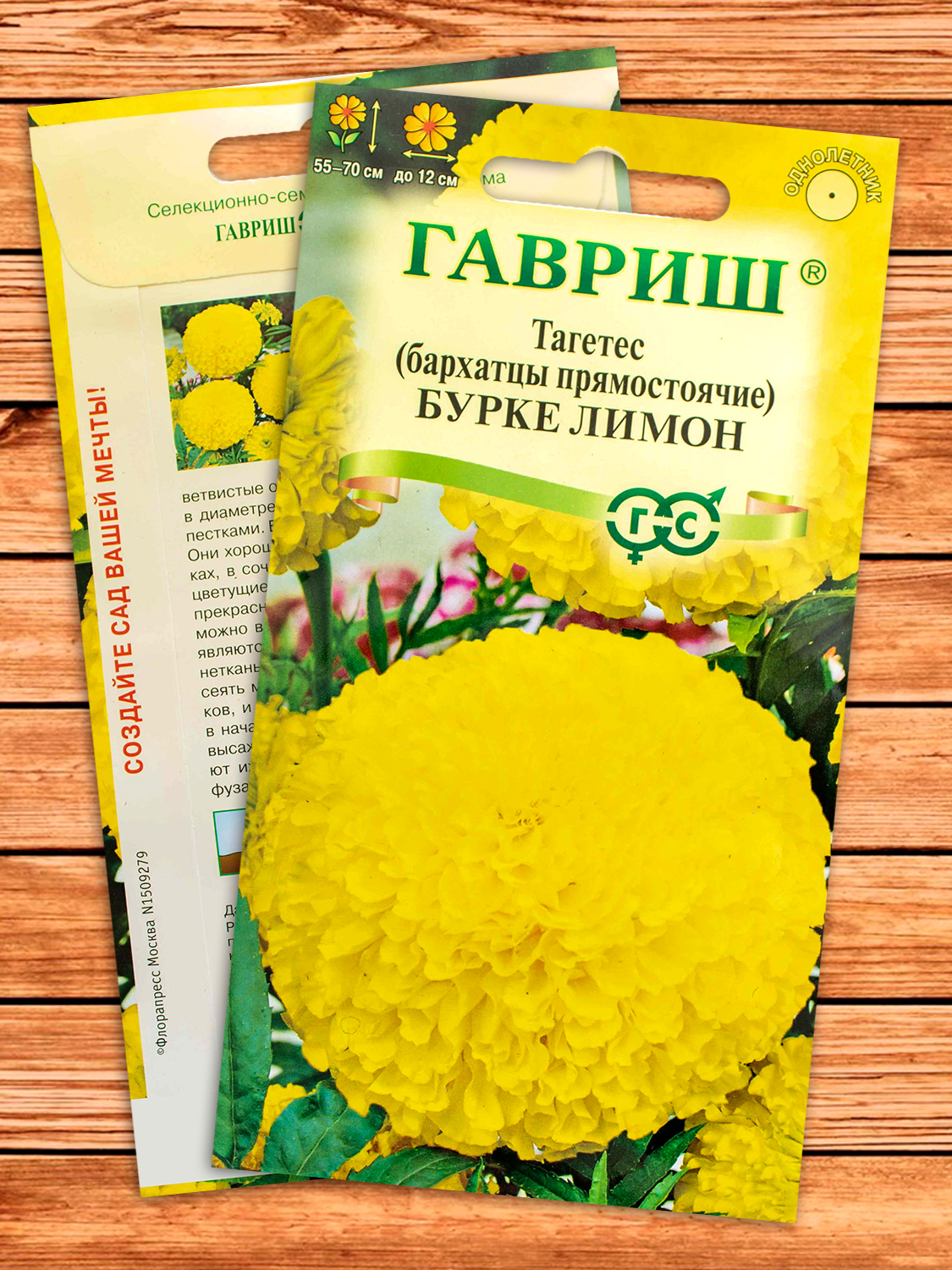 Бархатцы (Тагетес) Бурке Лимон 0,3 гр. прямостоячие