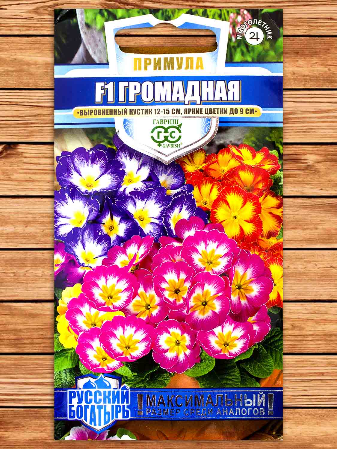 Примула Громадная F1,(обыкновенная грунтовая) смесь 5 шт. серия Русский Богатырь