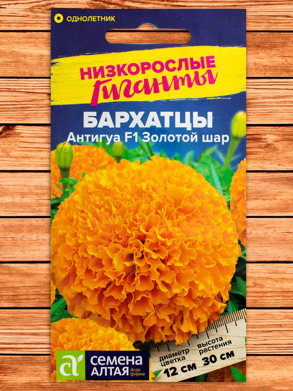 Бархатцы (Тагетес) Антигуа Золотой Шар 5 шт.