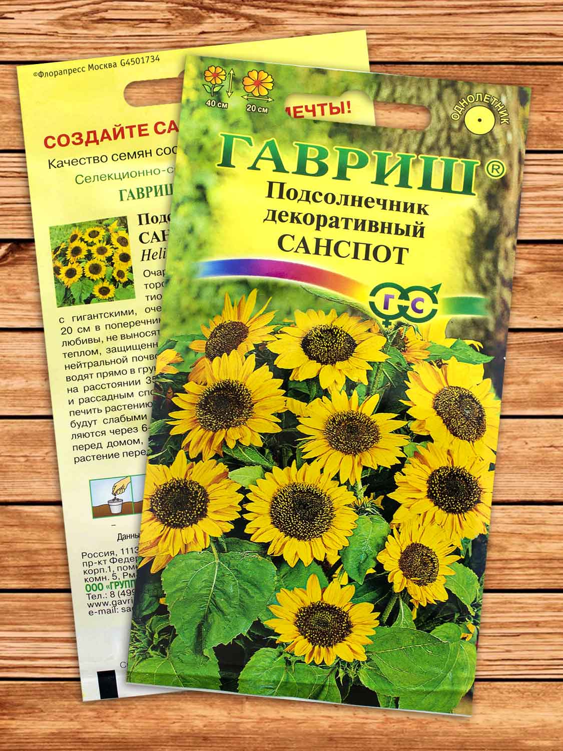 Подсолнечник декоративный Санспот, карликовый 0,5 гр.