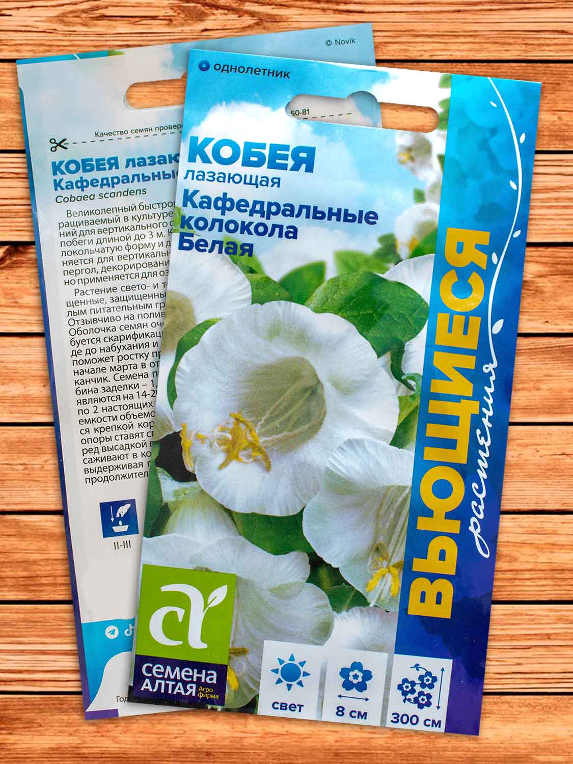 Кобея Белая Кафедральные колокола лазающая 5 шт. серия Вьющиеся растения