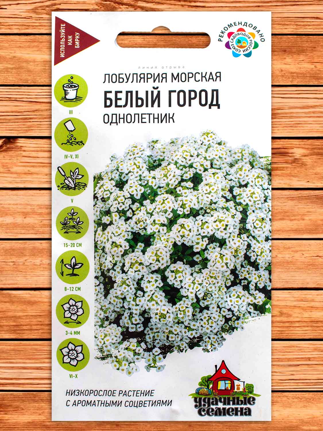Алиссум (Лобулярия) Белый Город морская 0,05 гр. серия Удачные Семена