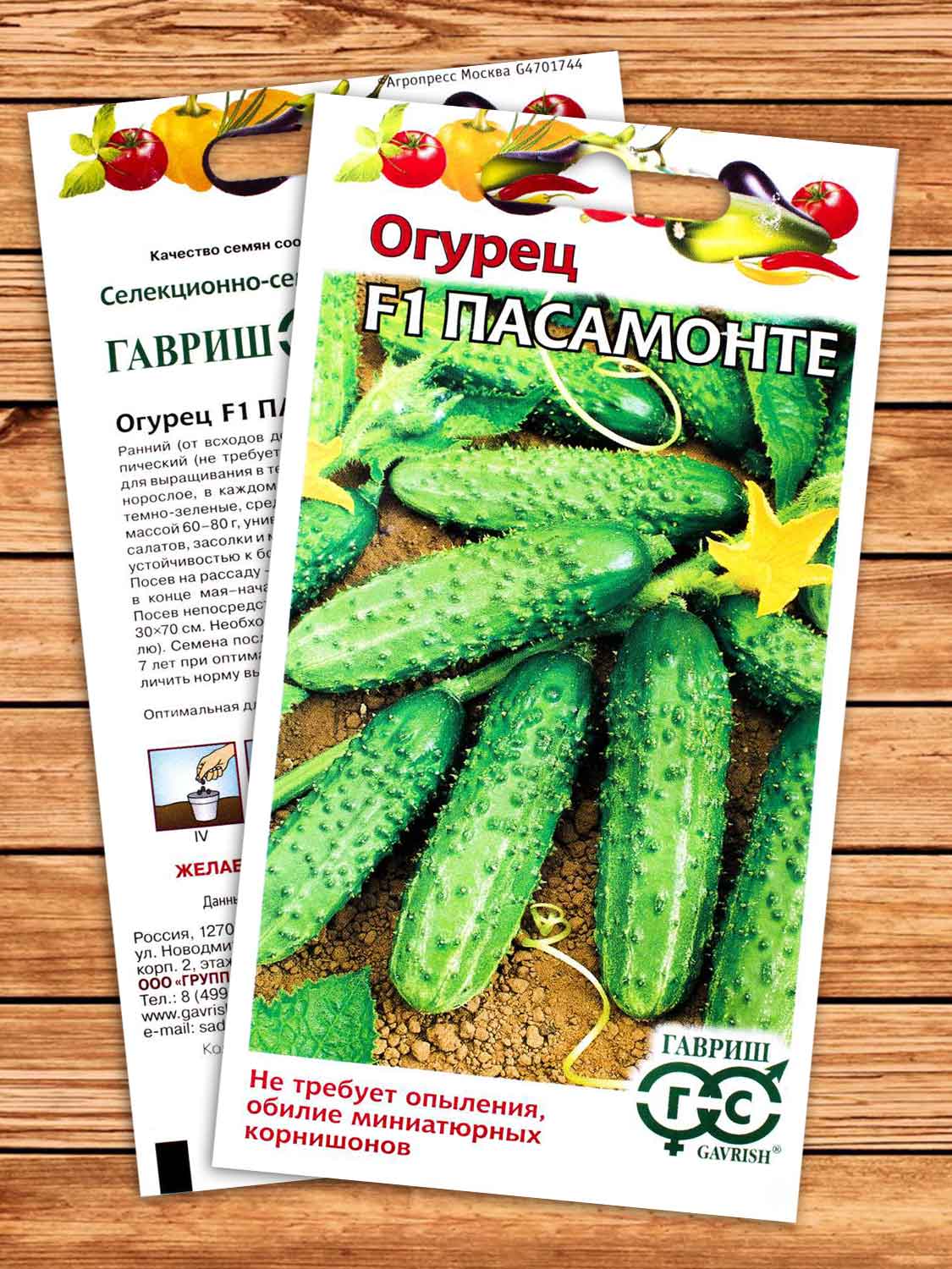 Огурец Пасамонте F1 0,3 гр. корнишон (Голландия)