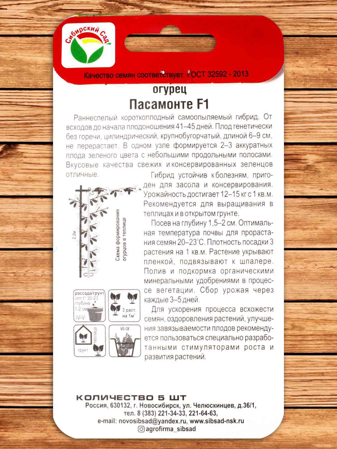 Огурец Пасамонте F1 5 шт.