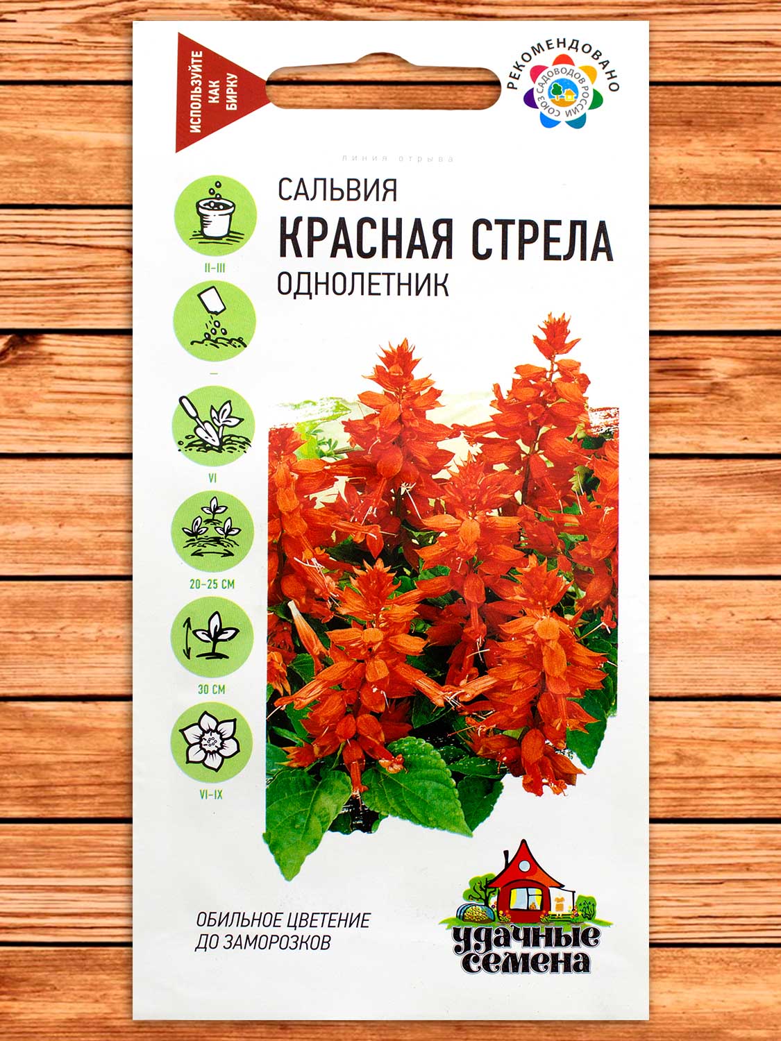 Сальвия (Шалфей) Красная Стрела 0,05 гр. серия Удачные Семена