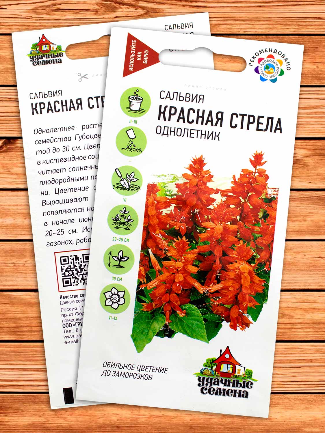 Сальвия (Шалфей) Красная Стрела 0,05 гр. серия Удачные Семена