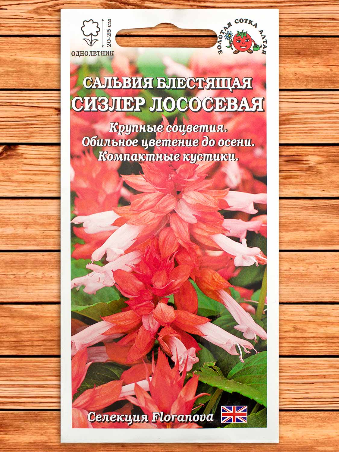 Сальвия Сизлер Лососевая 10 шт.