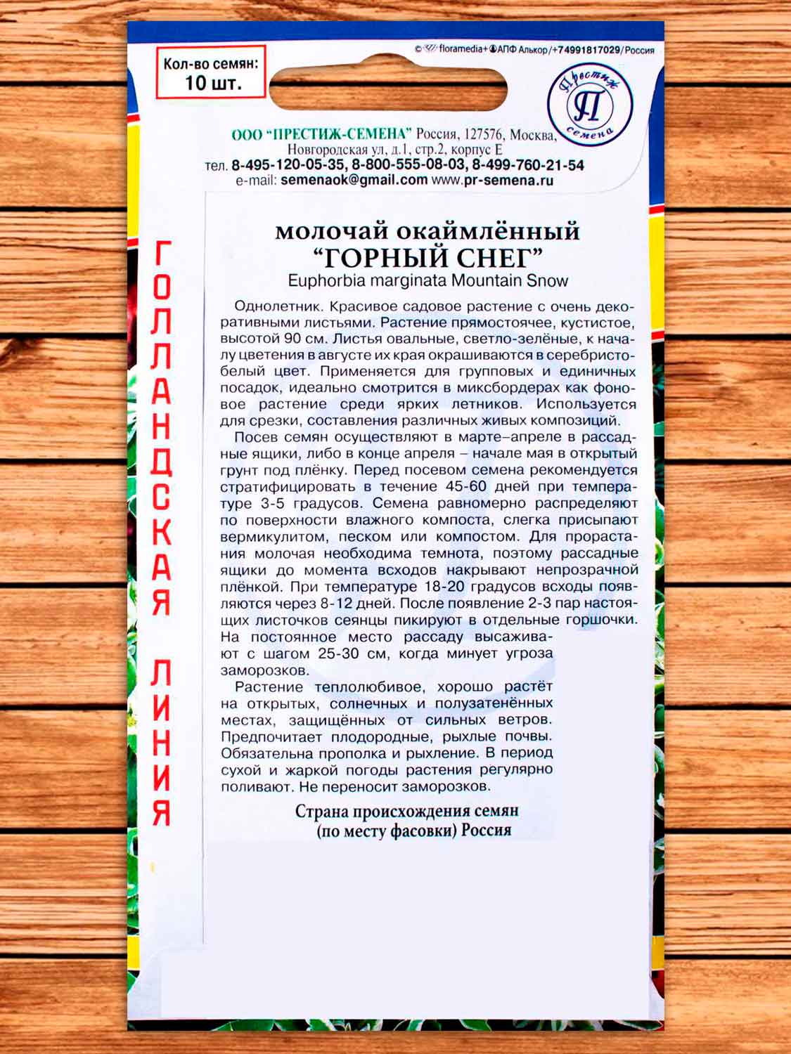 Молочай Горный Снег 20 шт.