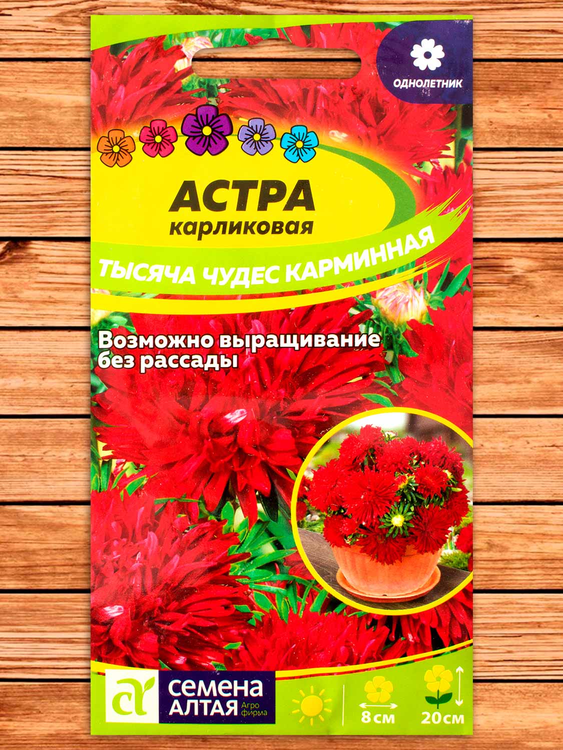 Астра Тысяча Чудес Карминная карликовая 0,2 гр.