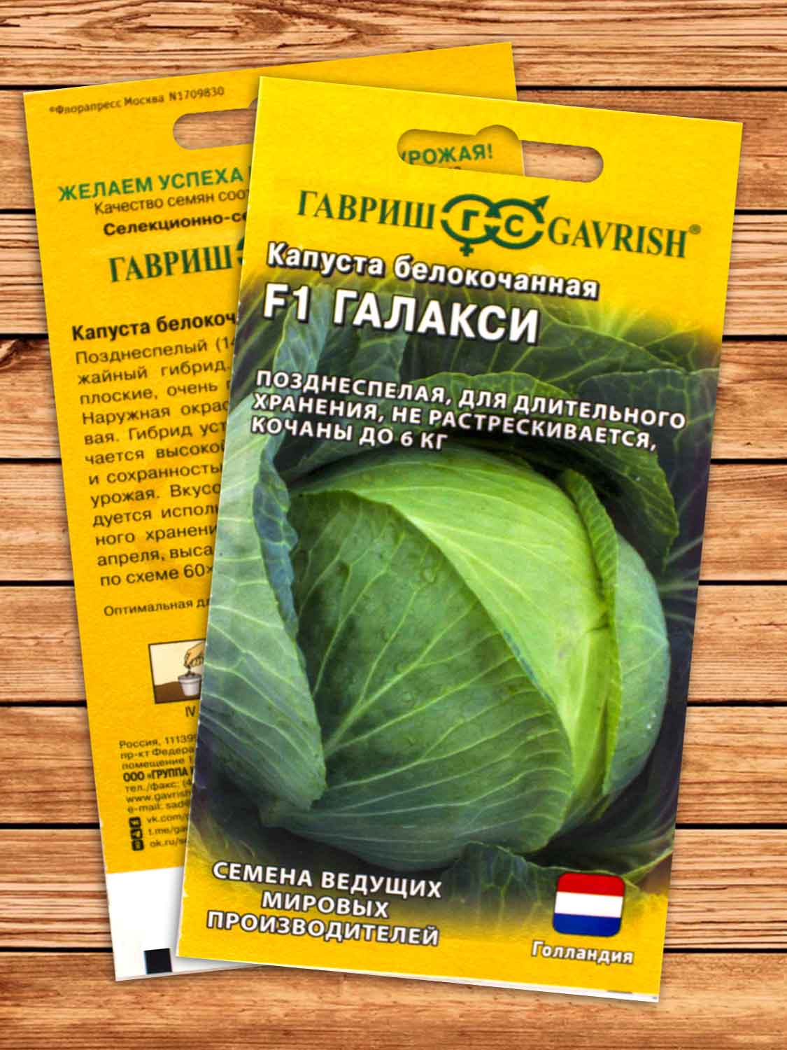 Капуста Галакси F1 белокачанная, для хранения 10 шт. (Голландия)